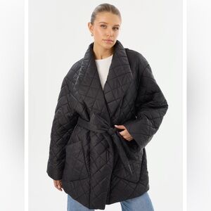 Lamarque Quilted Belted Jacket